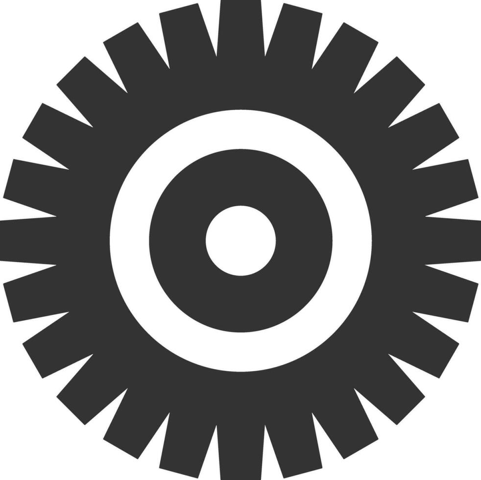 Ausrüstung Rahmen Symbol Symbol Vektor Bild. Illustration von das industriell Rad mechine Mechanismus Design Bild