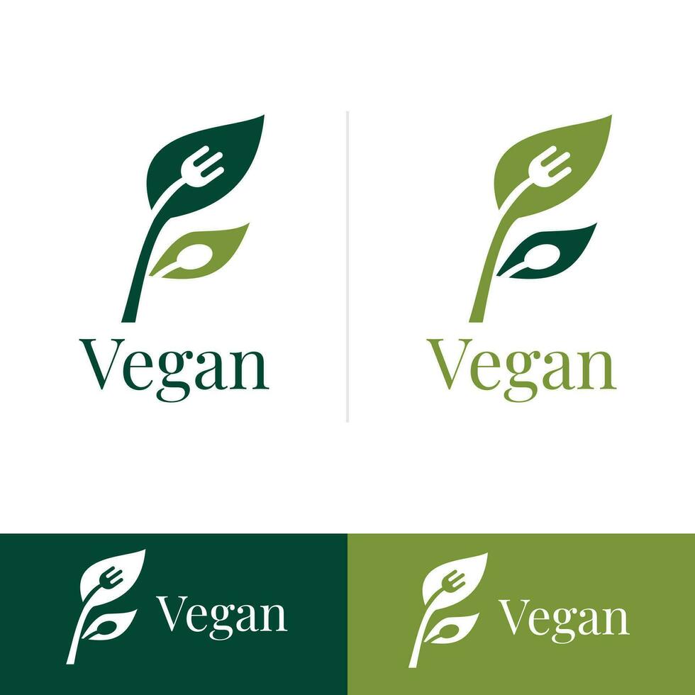 Vektor Grafik Design, veganes Essen Logo Design