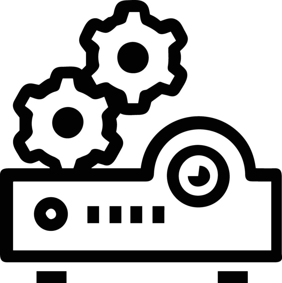 Ausrüstung Rahmen Symbol Symbol Vektor Bild. Illustration von das industriell Rad mechine Mechanismus Design Bild