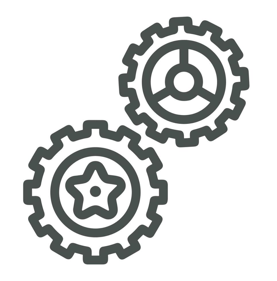 Ausrüstung Rahmen Symbol Symbol Vektor Bild. Illustration von das industriell Rad mechine Mechanismus Design Bild