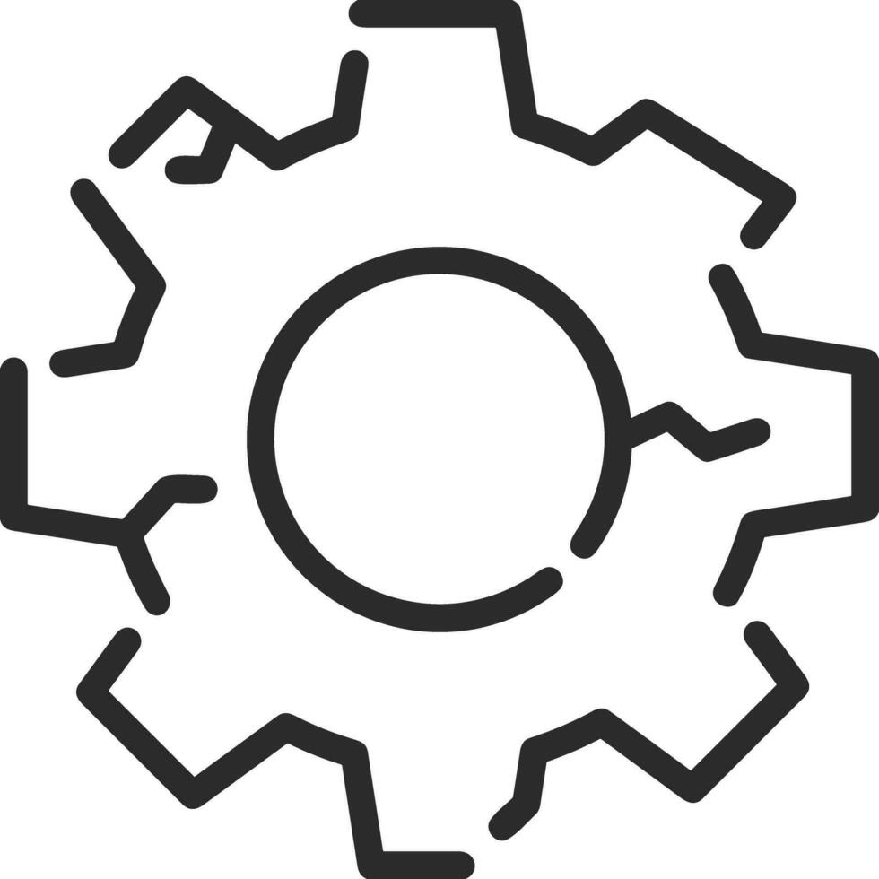 Ausrüstung Rahmen Symbol Symbol Vektor Bild. Illustration von das industriell Rad mechine Mechanismus Design Bild