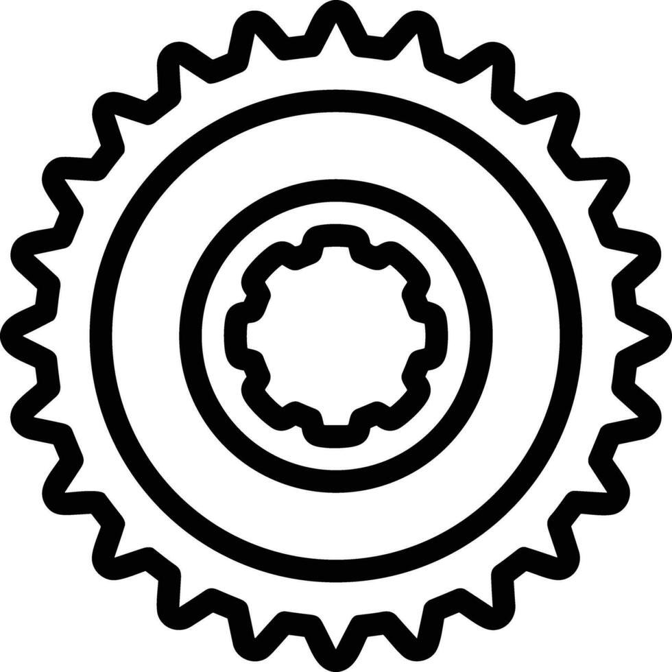 Ausrüstung Rahmen Symbol Symbol Vektor Bild. Illustration von das industriell Rad mechine Mechanismus Design Bild