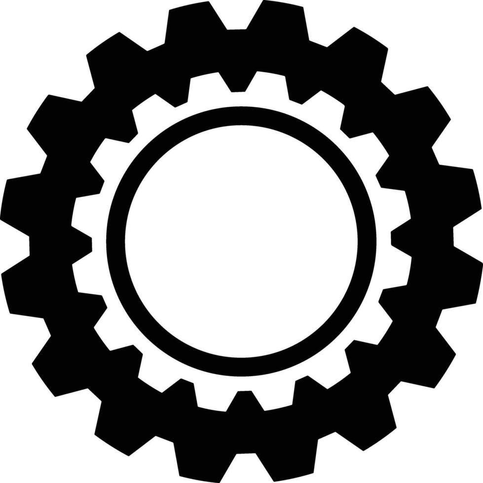 Ausrüstung Rahmen Symbol Symbol Vektor Bild. Illustration von das industriell Rad mechine Mechanismus Design Bild