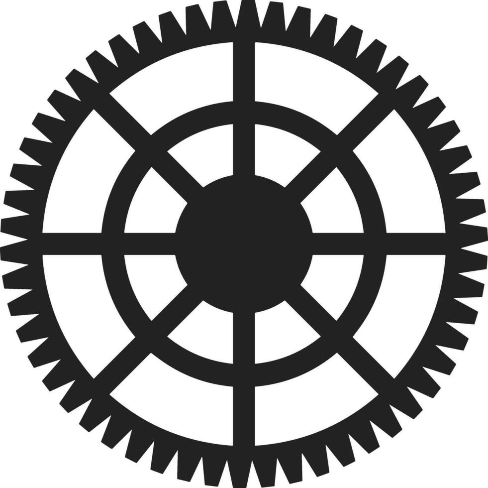 Ausrüstung Rahmen Symbol Symbol Vektor Bild. Illustration von das industriell Rad mechine Mechanismus Design Bild