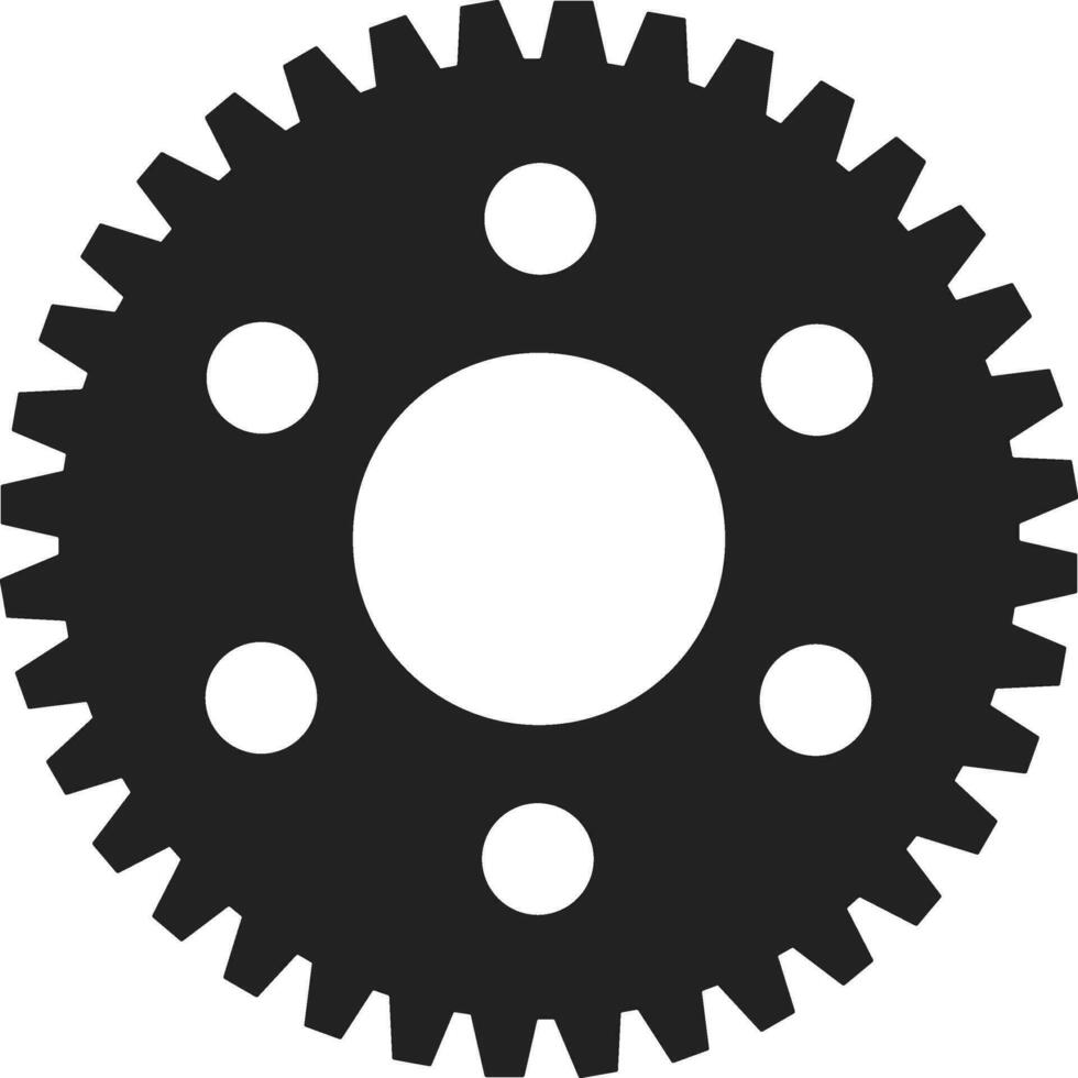 Ausrüstung Rahmen Symbol Symbol Vektor Bild. Illustration von das industriell Rad mechine Mechanismus Design Bild