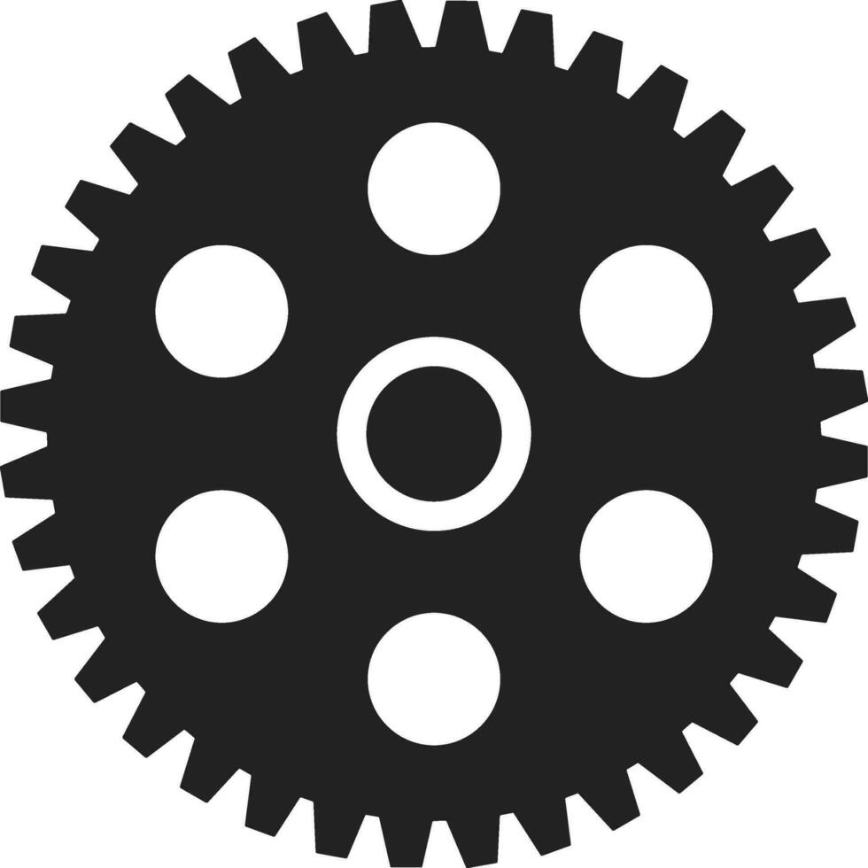 Ausrüstung Rahmen Symbol Symbol Vektor Bild. Illustration von das industriell Rad mechine Mechanismus Design Bild