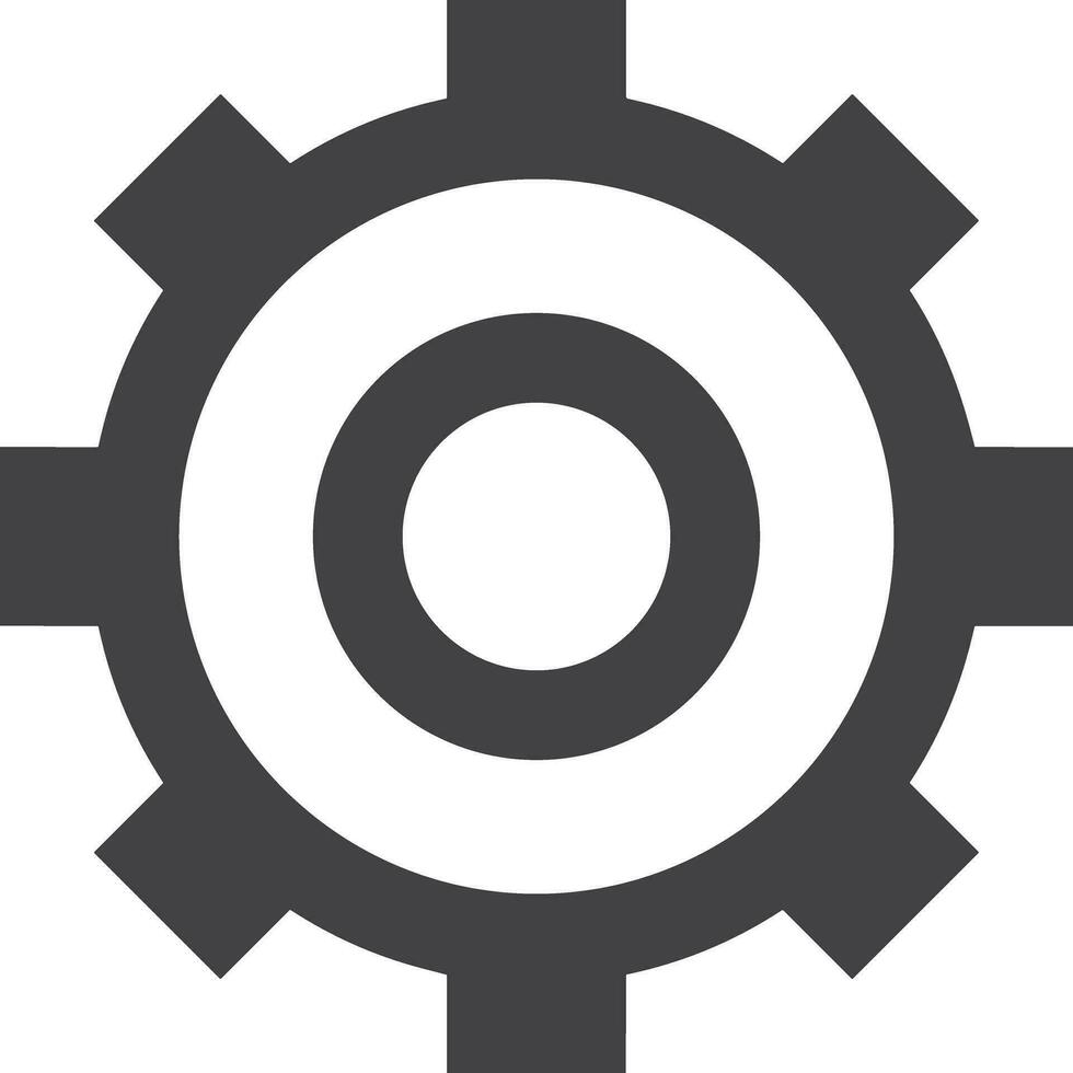 Ausrüstung Rahmen Symbol Symbol Vektor Bild. Illustration von das industriell Rad mechine Mechanismus Design Bild