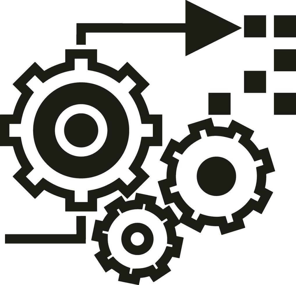 Ausrüstung Rahmen Symbol Symbol Vektor Bild. Illustration von das industriell Rad mechine Mechanismus Design Bild