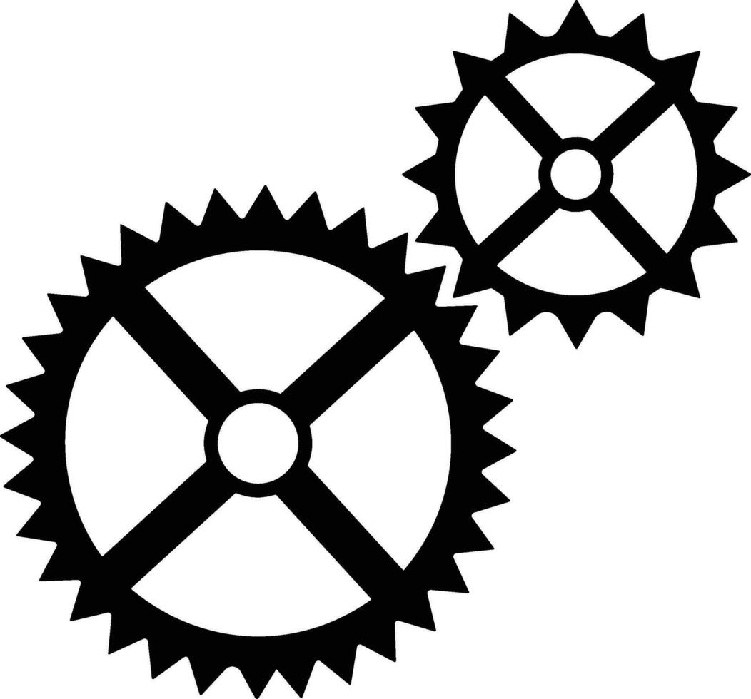 Ausrüstung Rahmen Symbol Symbol Vektor Bild. Illustration von das industriell Rad mechine Mechanismus Design Bild