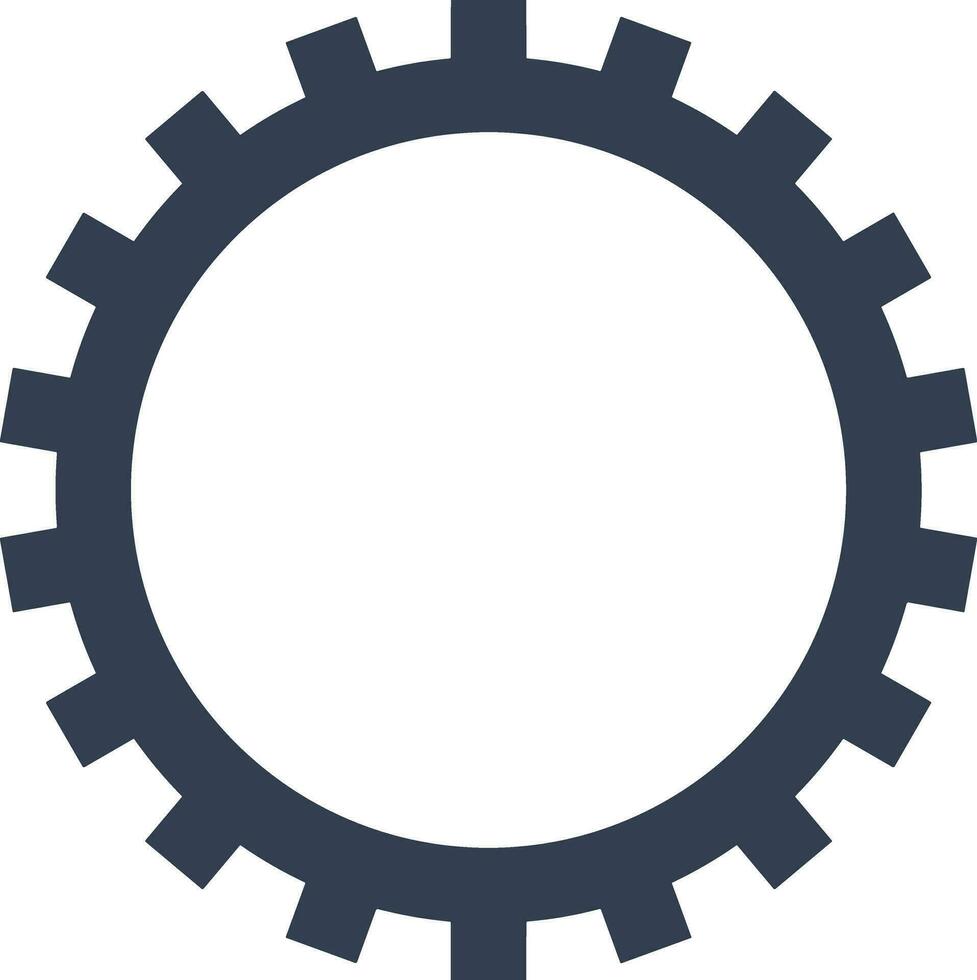 Ausrüstung Rahmen Symbol Symbol Vektor Bild. Illustration von das industriell Rad mechine Mechanismus Design Bild