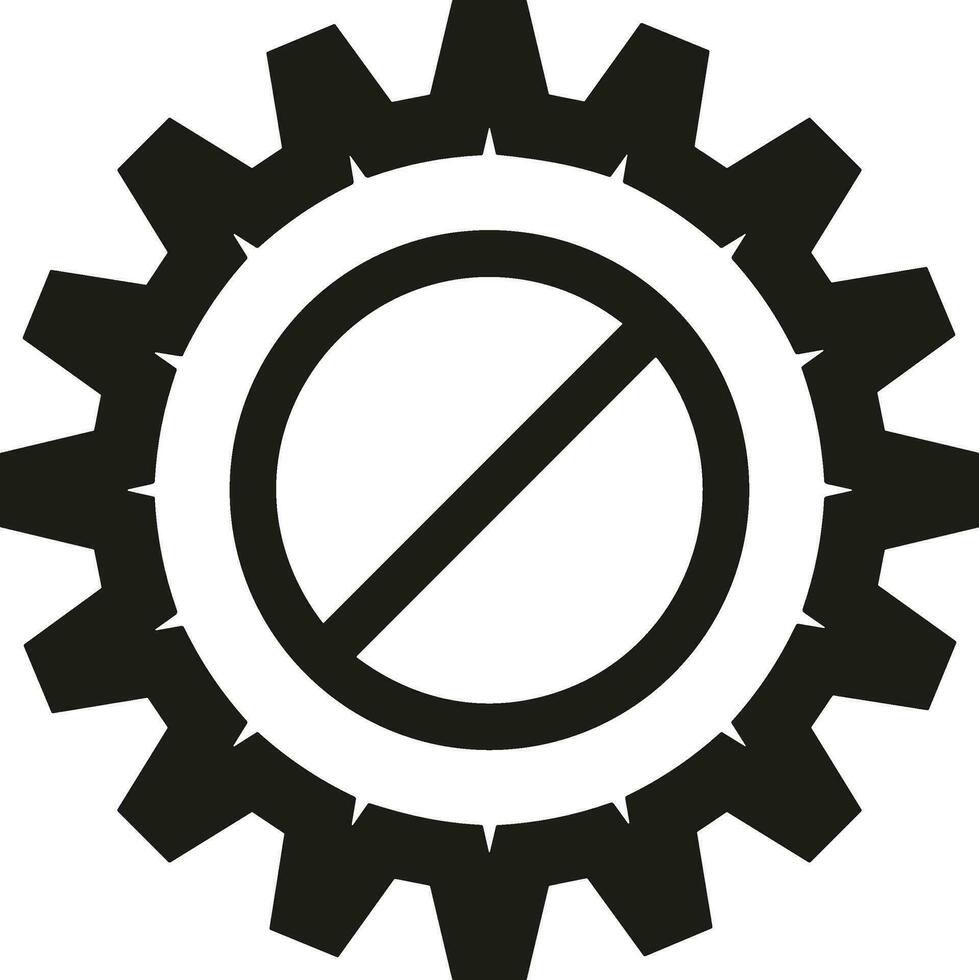 Ausrüstung Rahmen Symbol Symbol Vektor Bild. Illustration von das industriell Rad mechine Mechanismus Design Bild