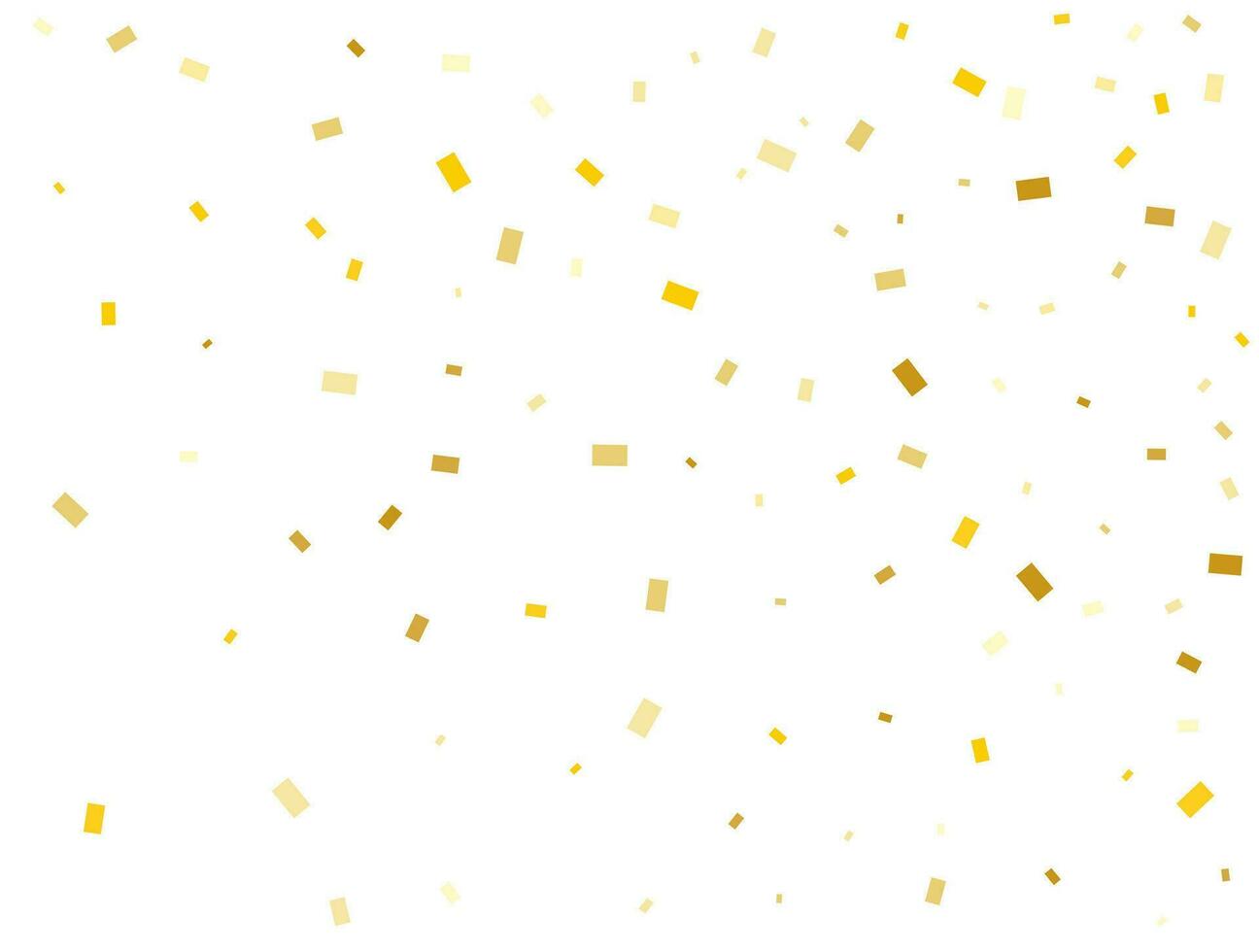 ljus gyllene glitter rektanglar konfetti bakgrund. pastell Semester textur. vektor