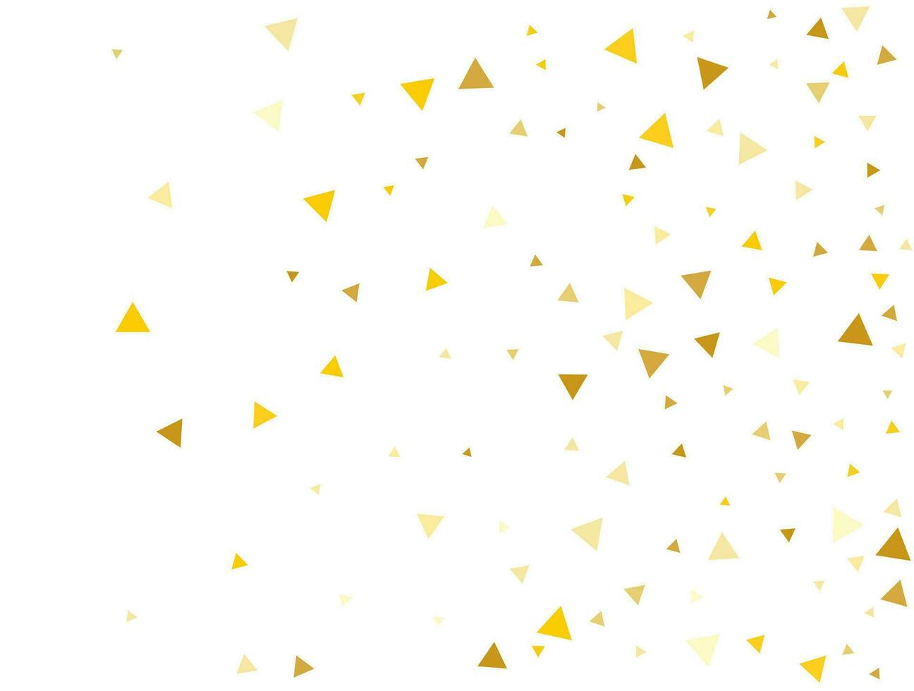 ljus gyllene glitter triangel- konfetti. pastell Semester textur vektor