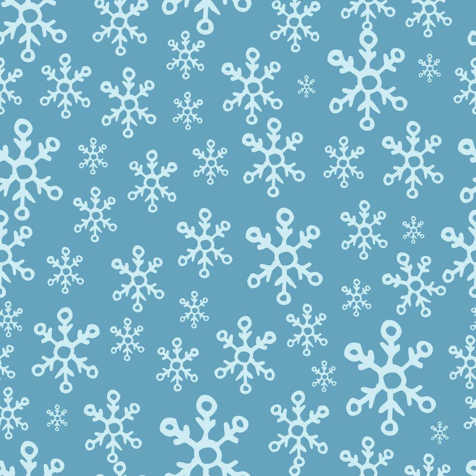 nahtlos Hintergrund von Hand gezeichnet Schneeflocken. Weihnachten und Neu Jahr Dekoration Elemente. Vektor Illustration.