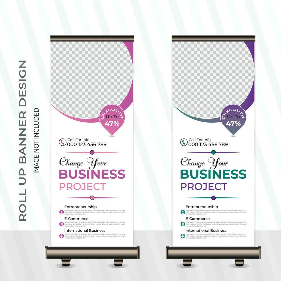 Fachmann rollen oben Banner Design, abd Umfrage oben Banner Design mit 2 Farben vektor