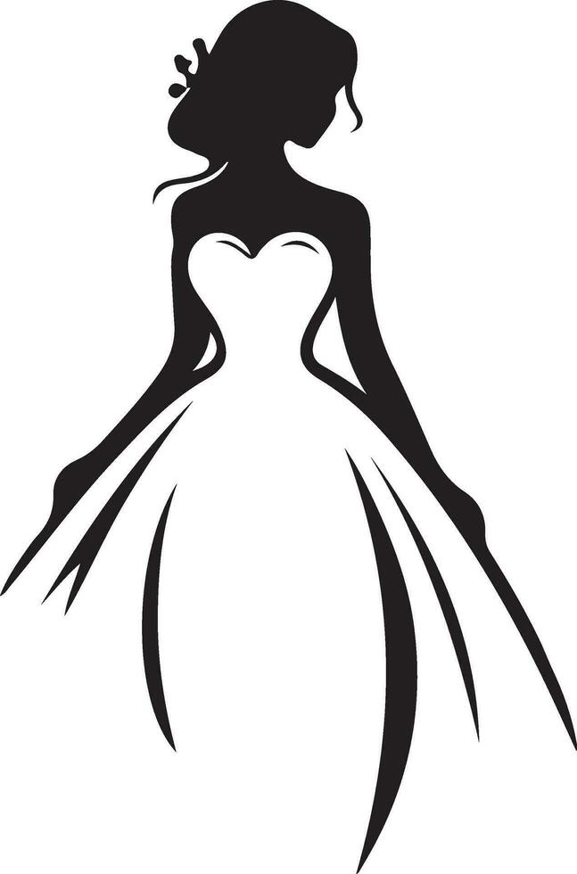brud- klänning logotyp vektor illustration