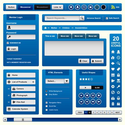 Web Design Elementvorlage. vektor