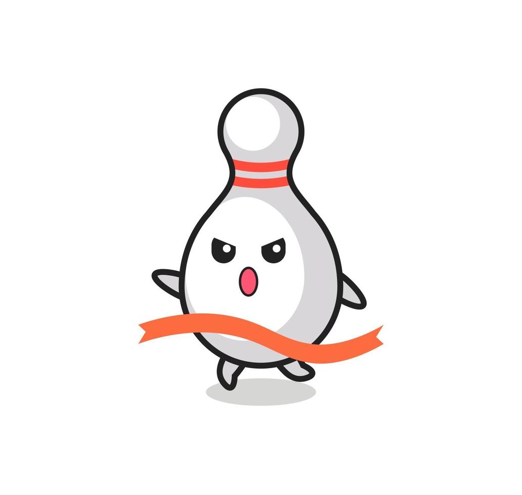 söt bowling pin illustration når målet vektor