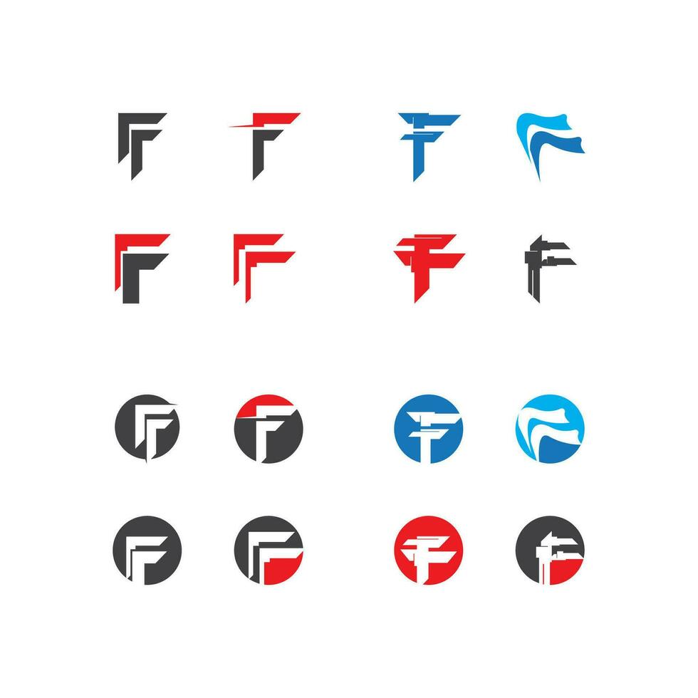 f brev logotyp vektor mall