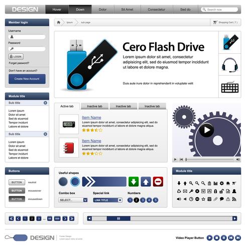 Web Design Element Template. vektor