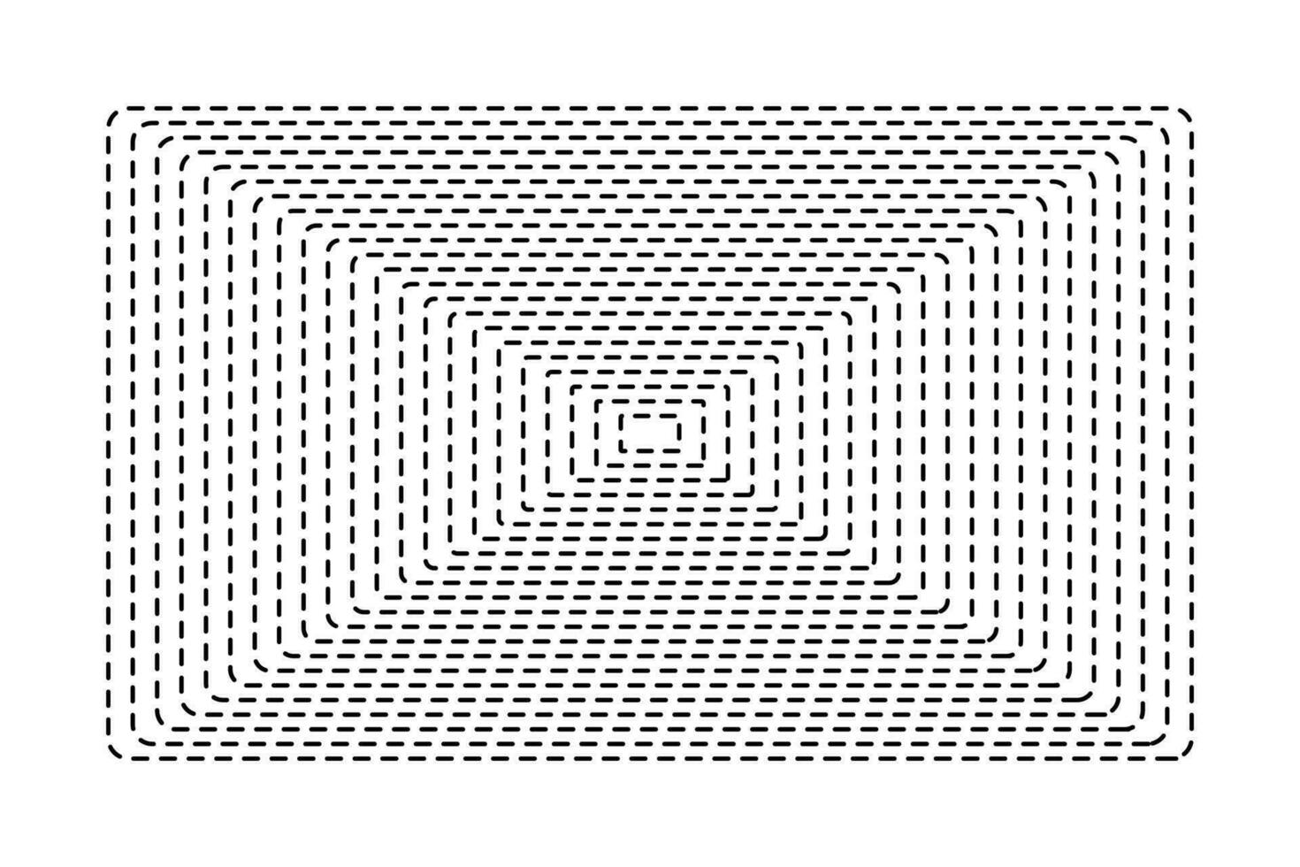 Wiederholung von Quadrate unendlich Tunnel schwarz und Farbe Perspektive Wiederholung Vektor. vektor