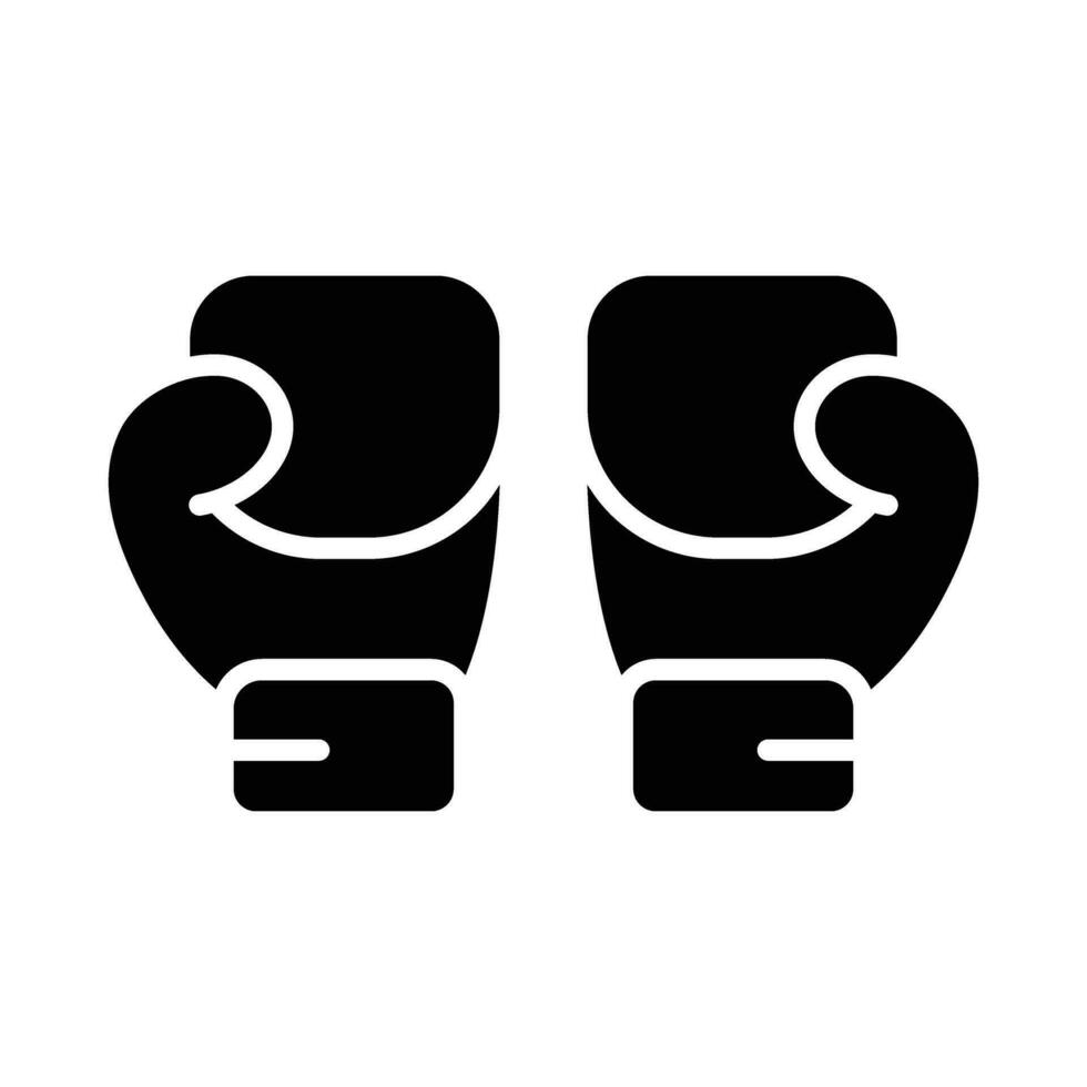 Boxen Handschuhe Glyphe Symbol Design vektor