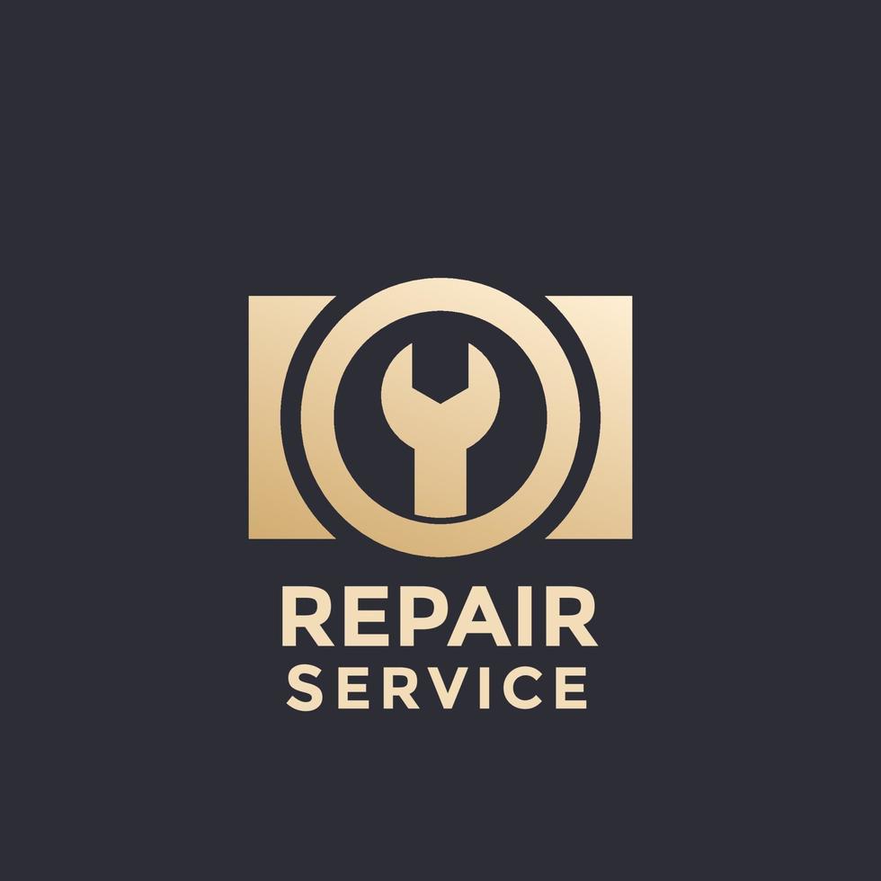 kamera reparation service vektor logotyp mall