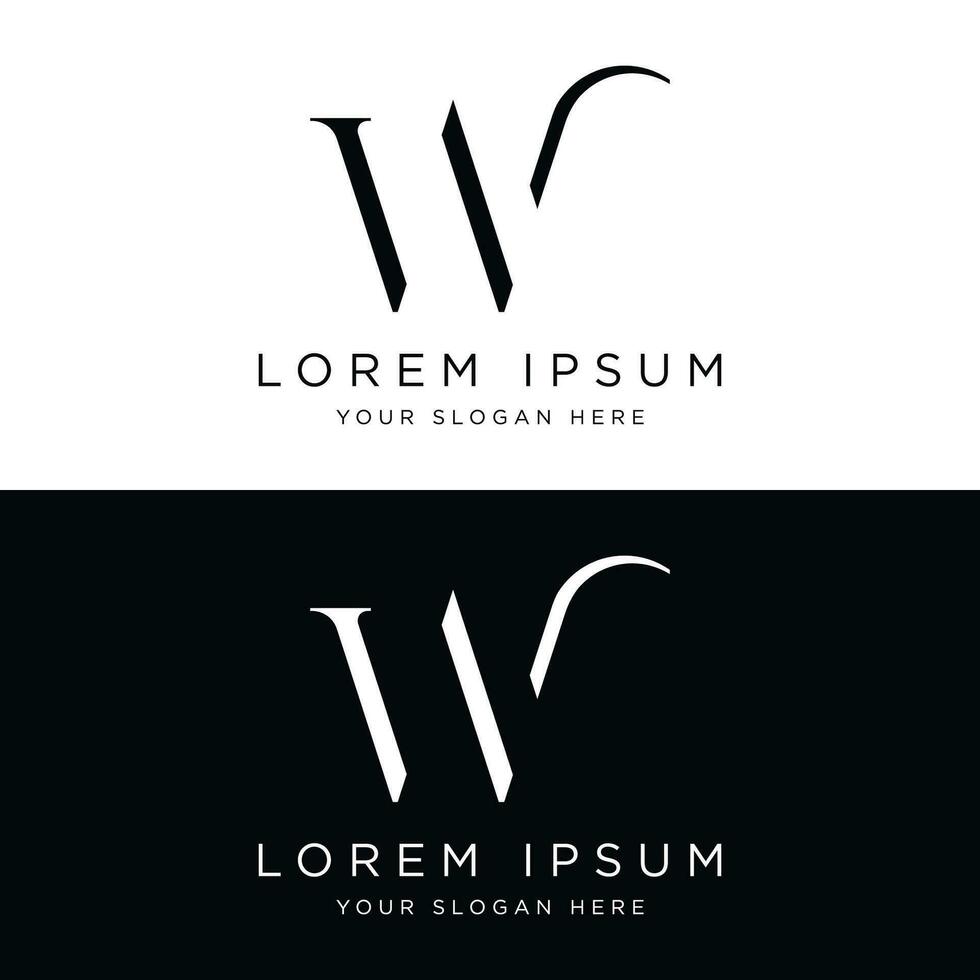 modern und luxuriös geometrisch w Initiale Brief Logo Element. Logo zum Geschäft, Brief, Geschäft Karte, Marke und Unternehmen. vektor