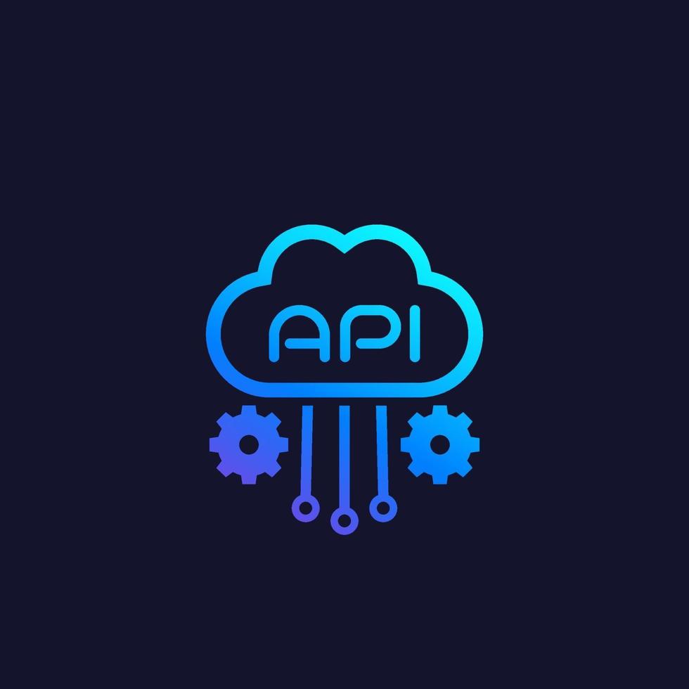 Cloud-API, Vektorsymbol für die Softwareintegration vektor