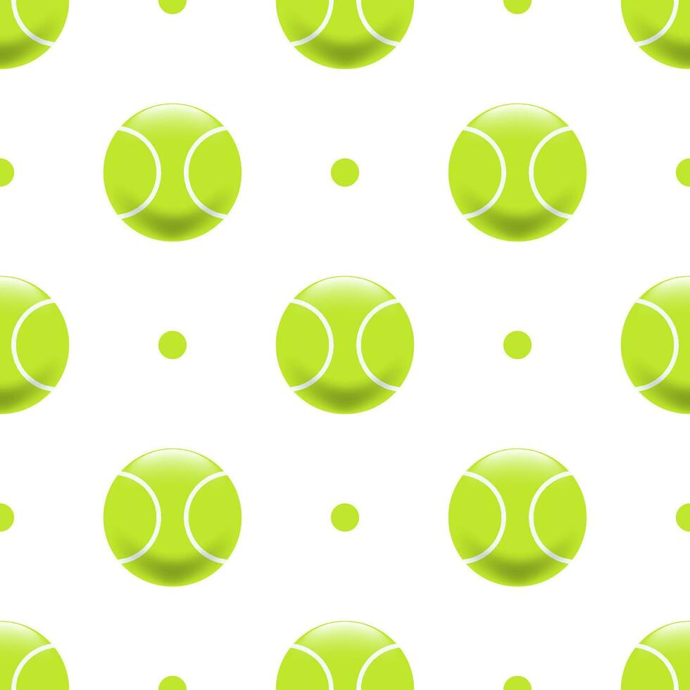 Tennis Ball nahtlos Muster Hintergrund. vektor