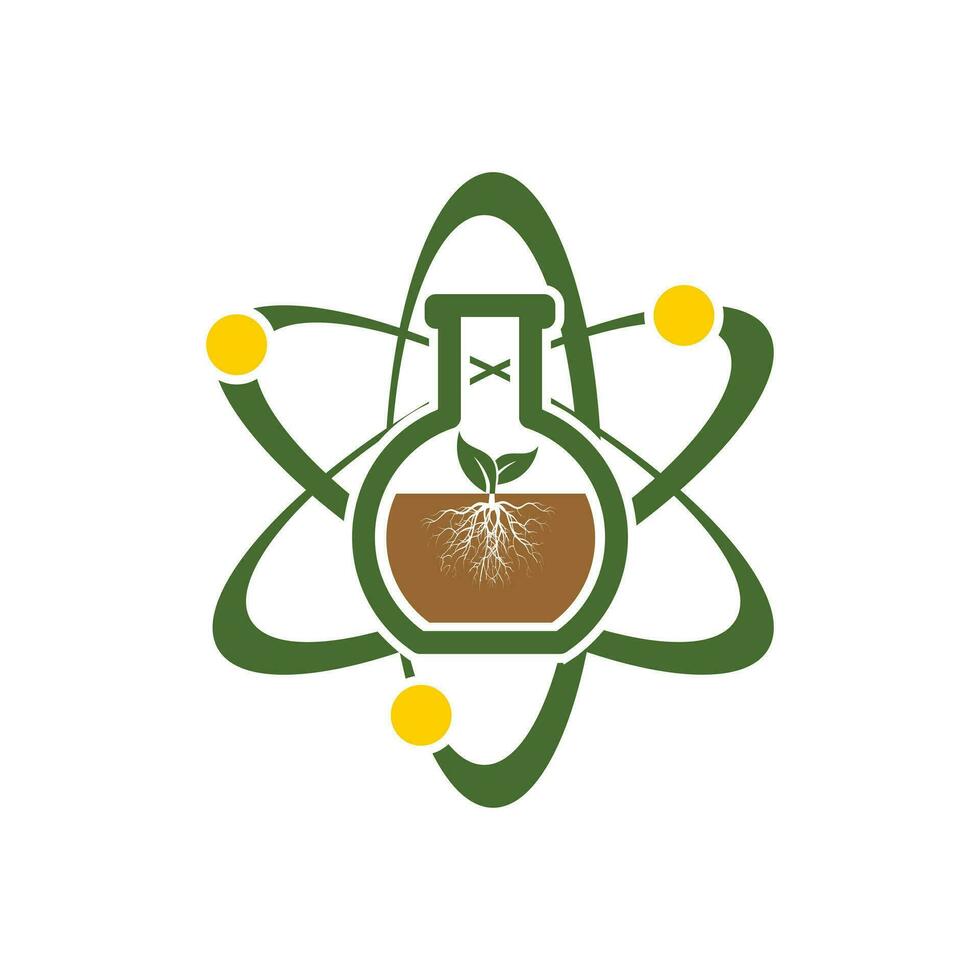 bio Chemie Labor mit Symbol Physik Logo Design Vorlage Vektor Illustration sehr elegant und Luxus