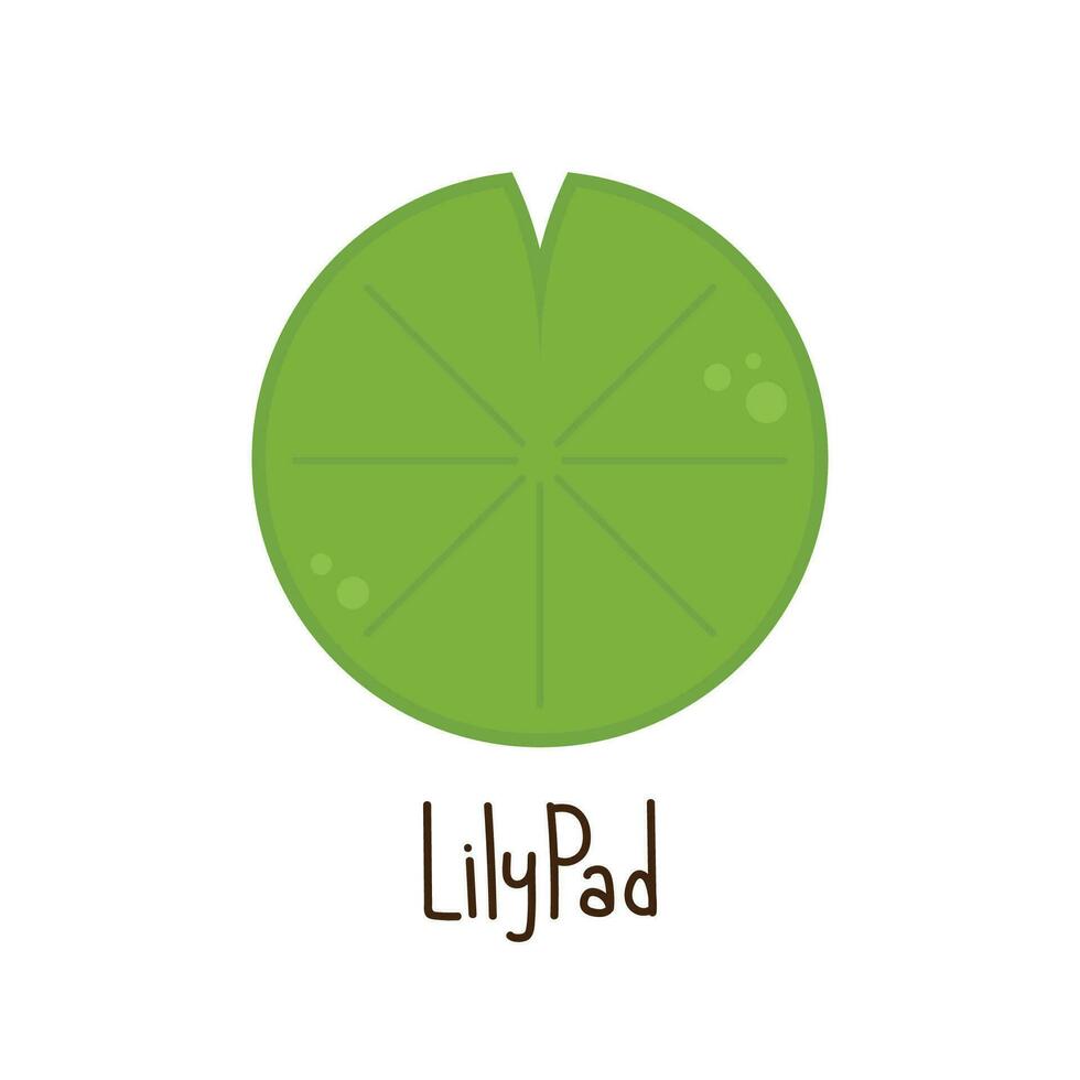 Lilie Pad Symbol. Lilie Karikatur Vektor auf Weiß Hintergrund.