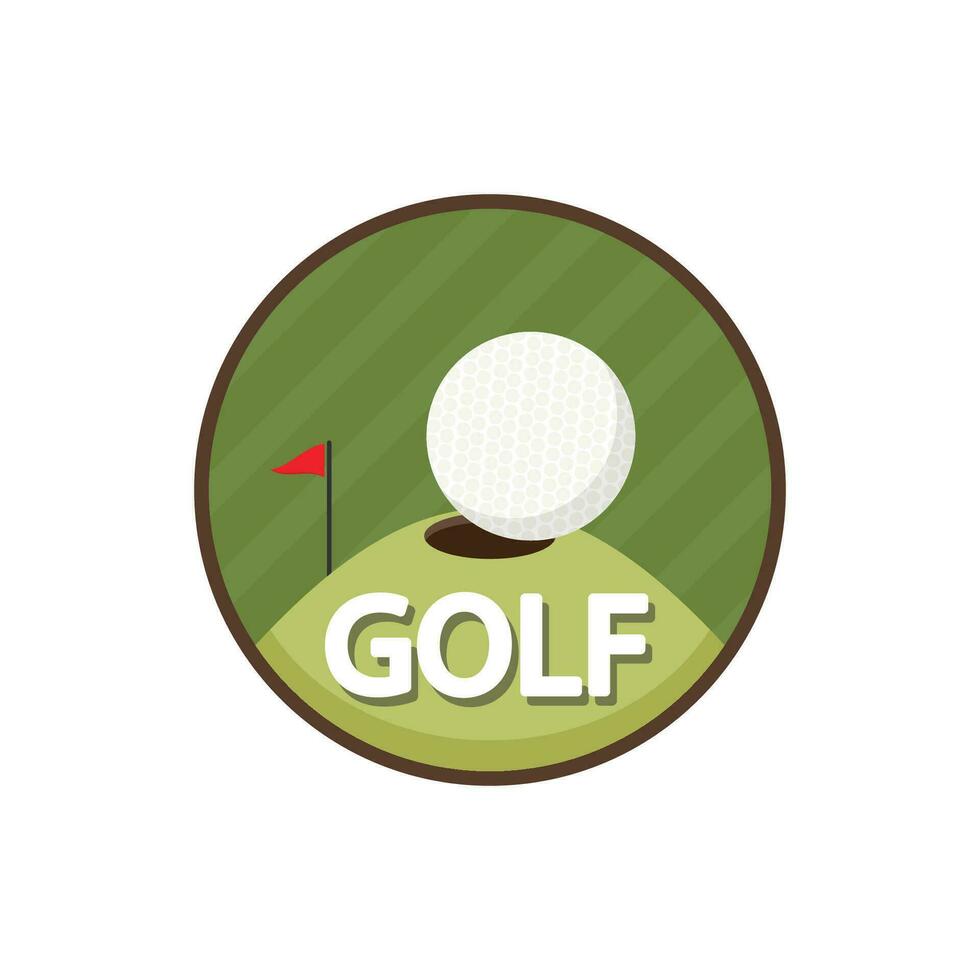 golf logotyp design. golf vektor på vit bakgrund.