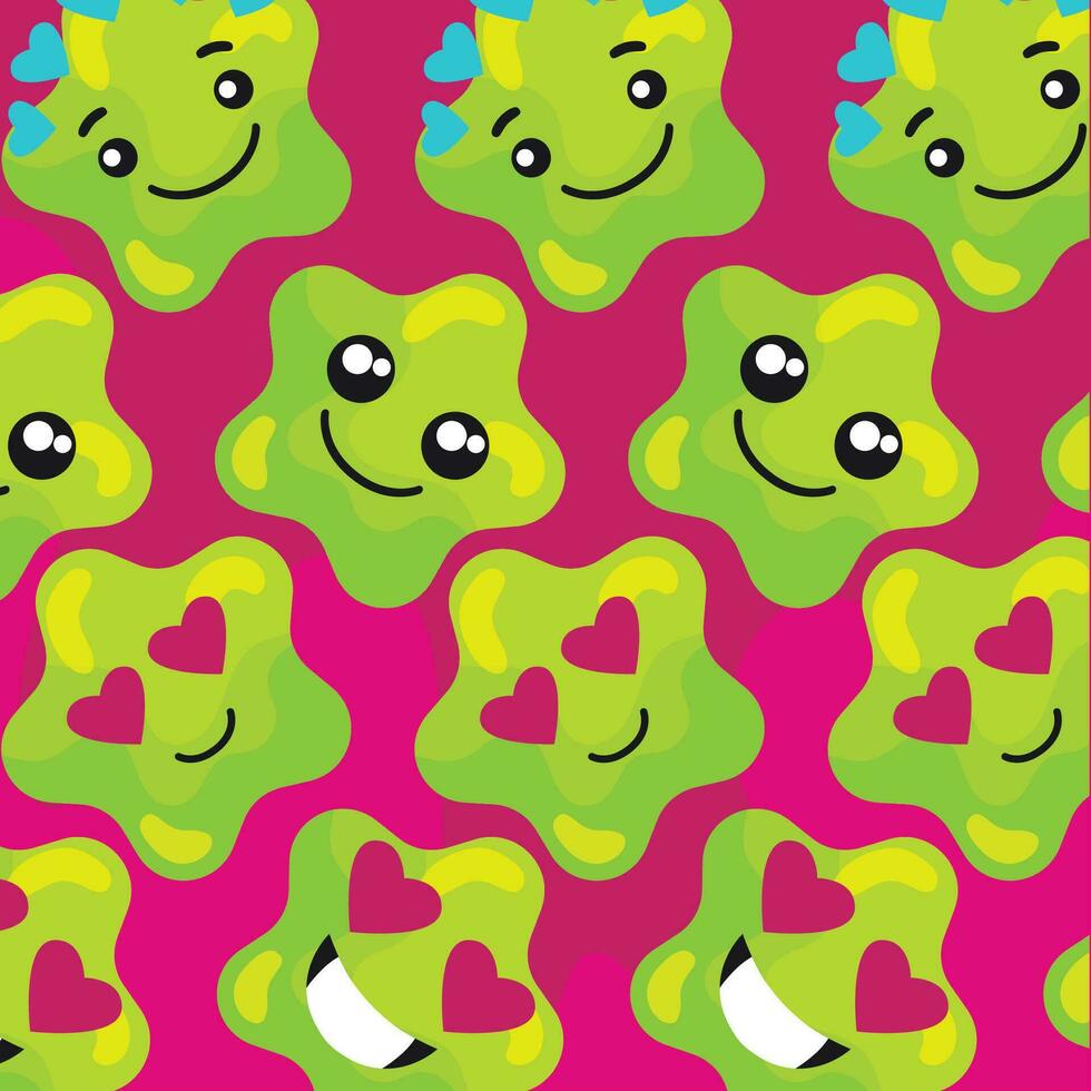 Muster Hintergrund mit Star gestalten Emojis Vektor Illustration