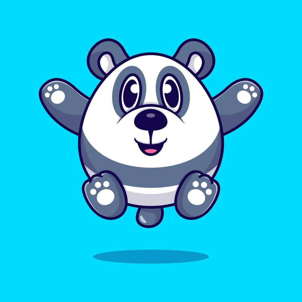 süß Panda im das Ei gestalten Karikatur Vektor Symbol Illustration. Tier Natur Symbol Konzept isoliert Vektor.