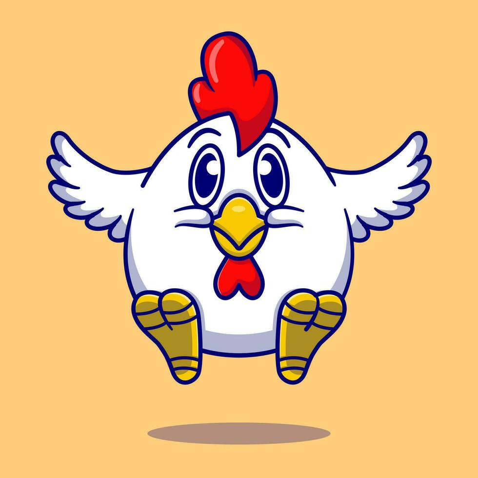 söt kyckling i de ägg form tecknad serie vektor ikon illustration. djur- natur ikon begrepp isolerat vektor.