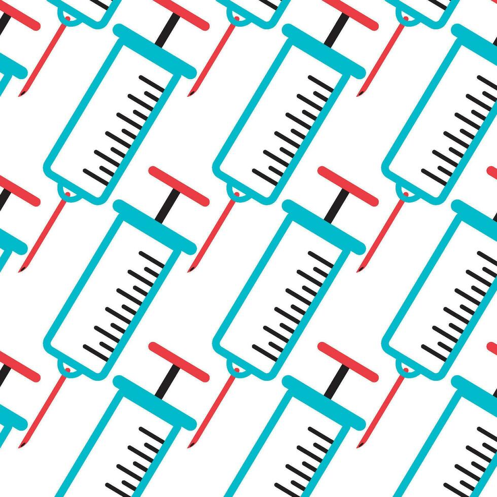 medicinsk spruta ikoner mönster bakgrund vektor illustration