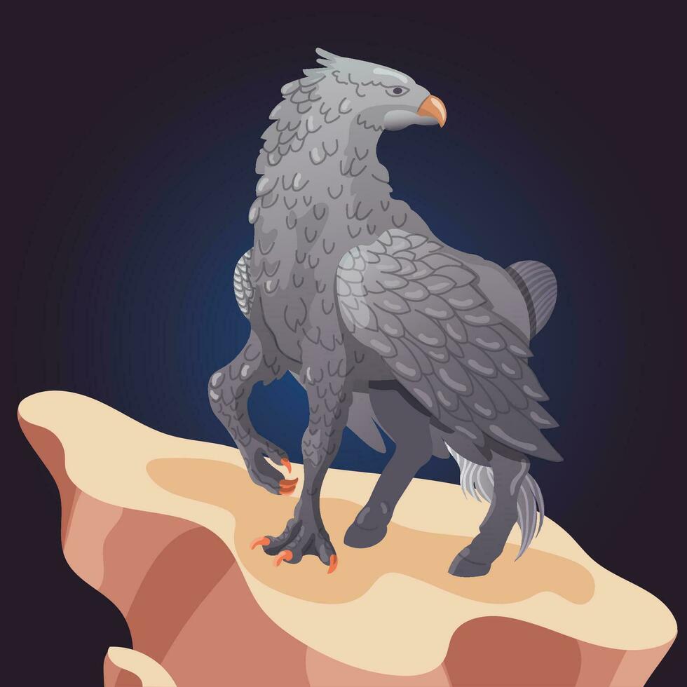 Hippogriff mythologisch Anima Fantasie Charakter Vektor Illustration