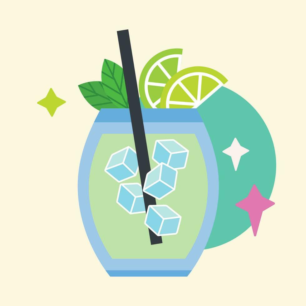 isoliert Cocktail Glas Symbol Getränk Vektor Illustration