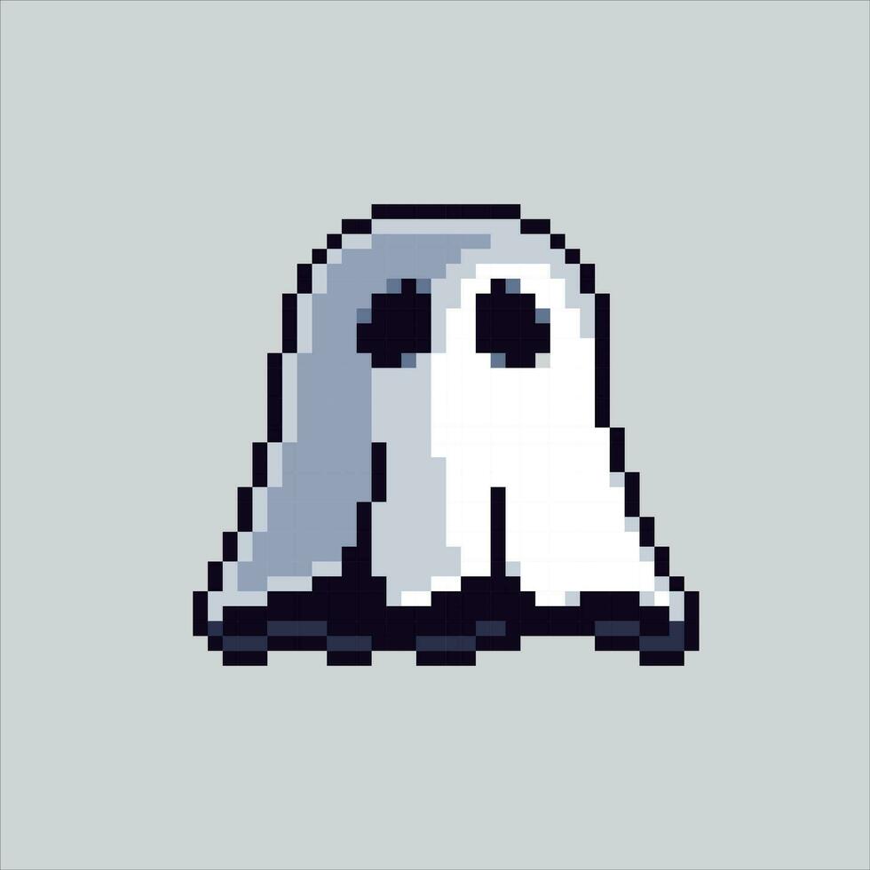 pixel konst illustration läskigt spöke. pixelated spöke. skrämmande läskigt spöke pixelated för de pixel konst spel och ikon för hemsida och video spel. gammal skola retro. vektor