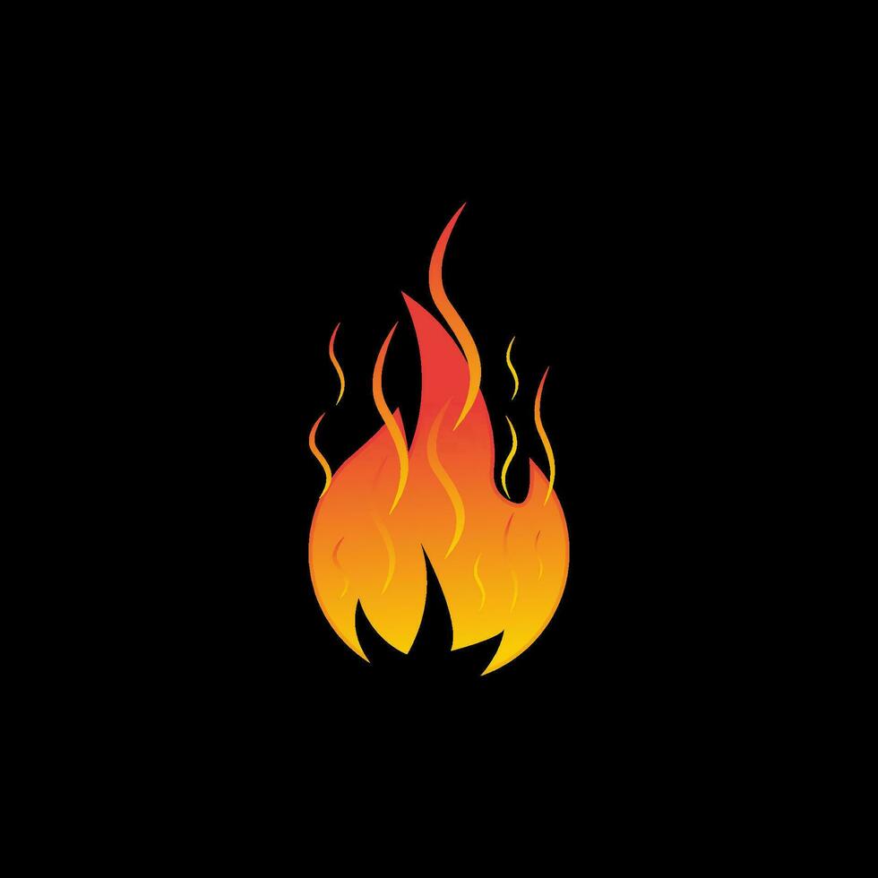 Feuer Logo oder Symbol Design. Vektor Illustration