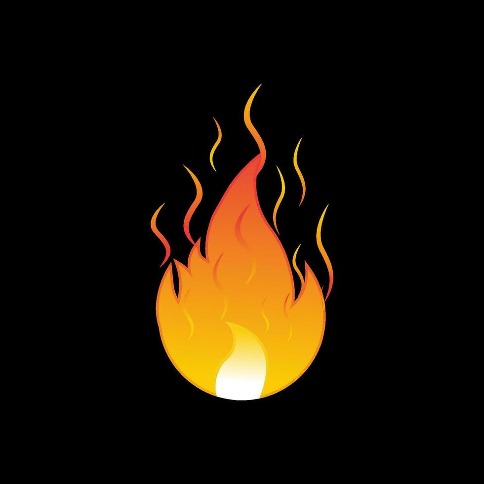 Feuer Logo oder Symbol Design. Vektor Illustration