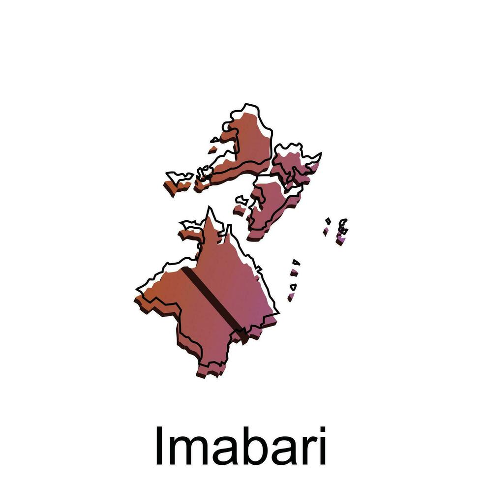 Karta stad av imabari design, hög detaljerad vektor Karta - japan vektor design mall, lämplig för din företag