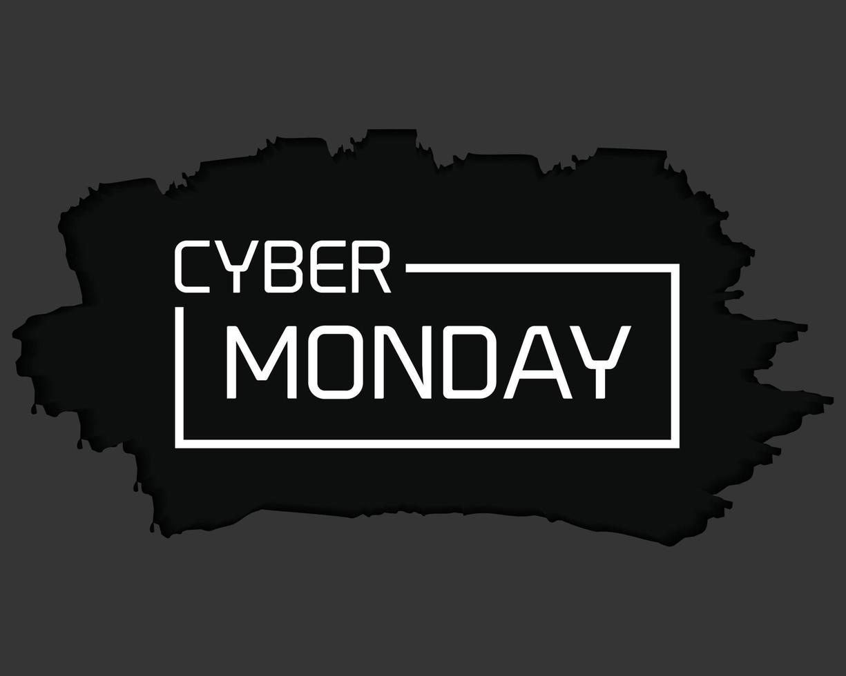 Cyber Monday Sale Pinselpapier vektor
