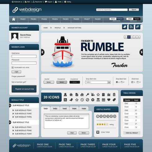 Web Design Element Template. vektor