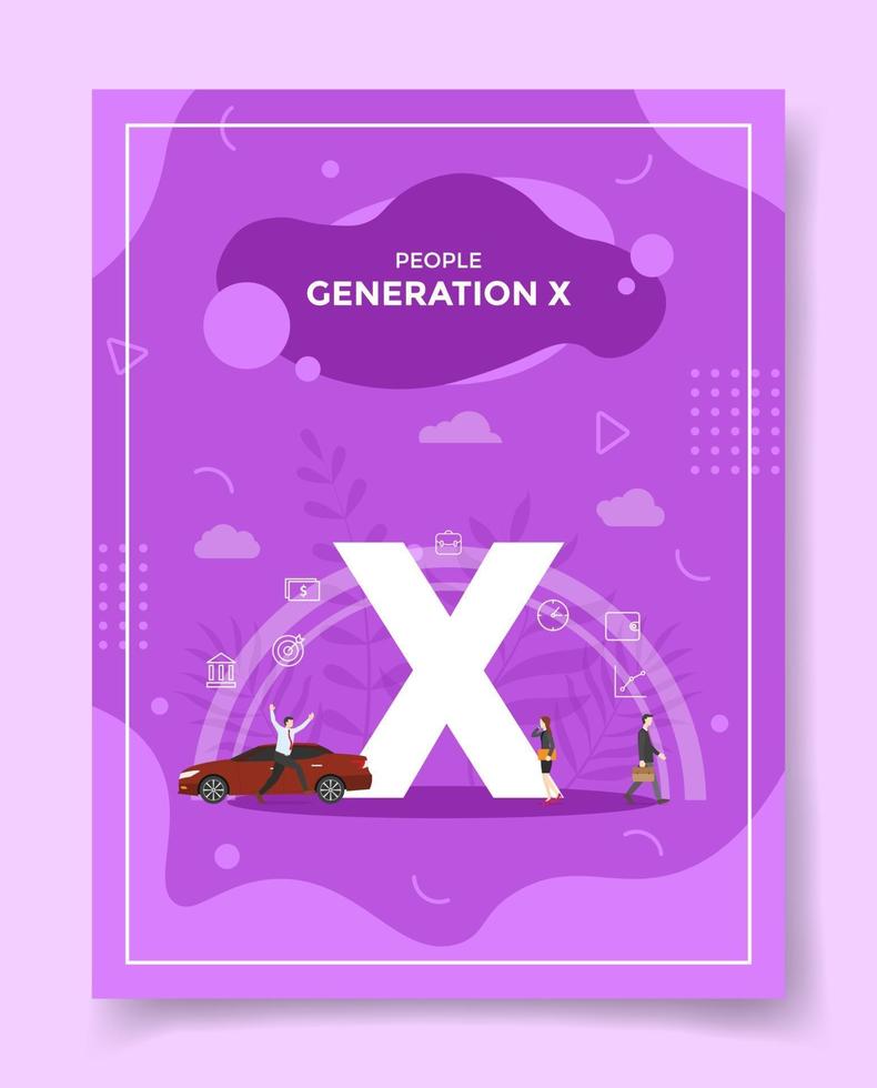 Generation x für Vorlage von Bannern, Flyern, Buchcovern, Magazinen vektor