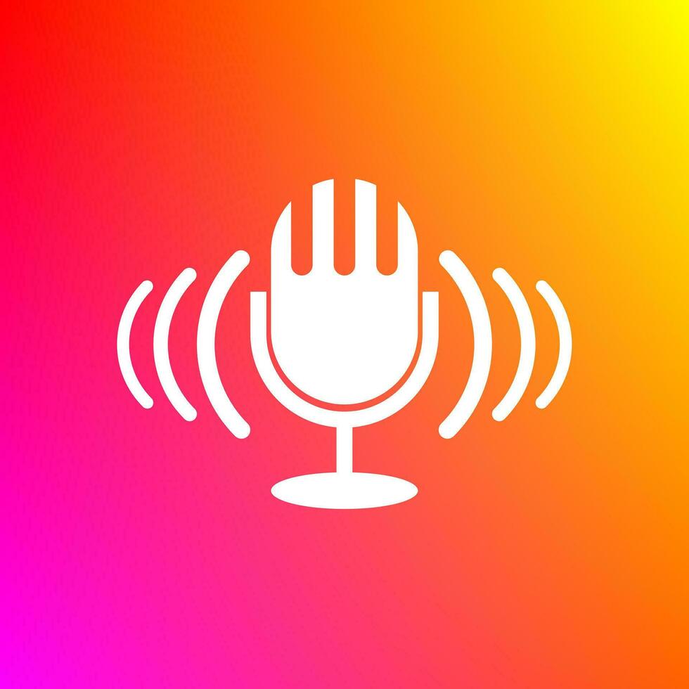 audio mikrofon podcast vektor ikon illustration