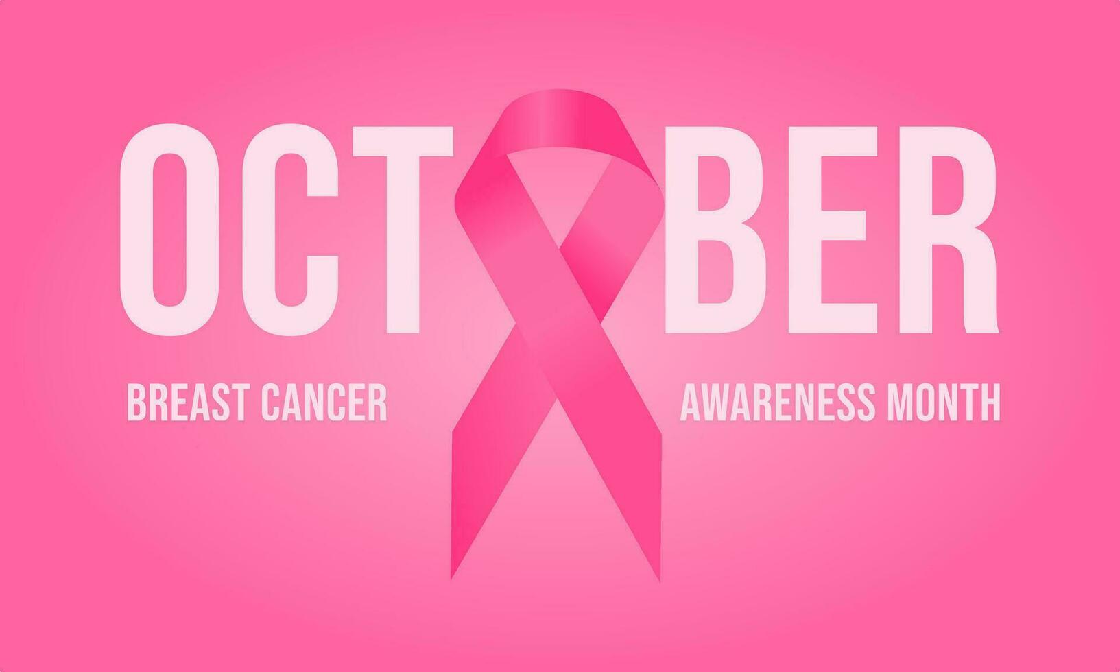 oktober månad för medvetenhet om bröstcancer vektor
