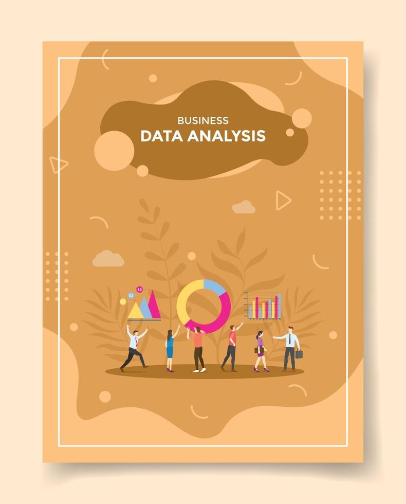 dataanalys koncept för mall för banners, flygblad, böcker täcker vektor