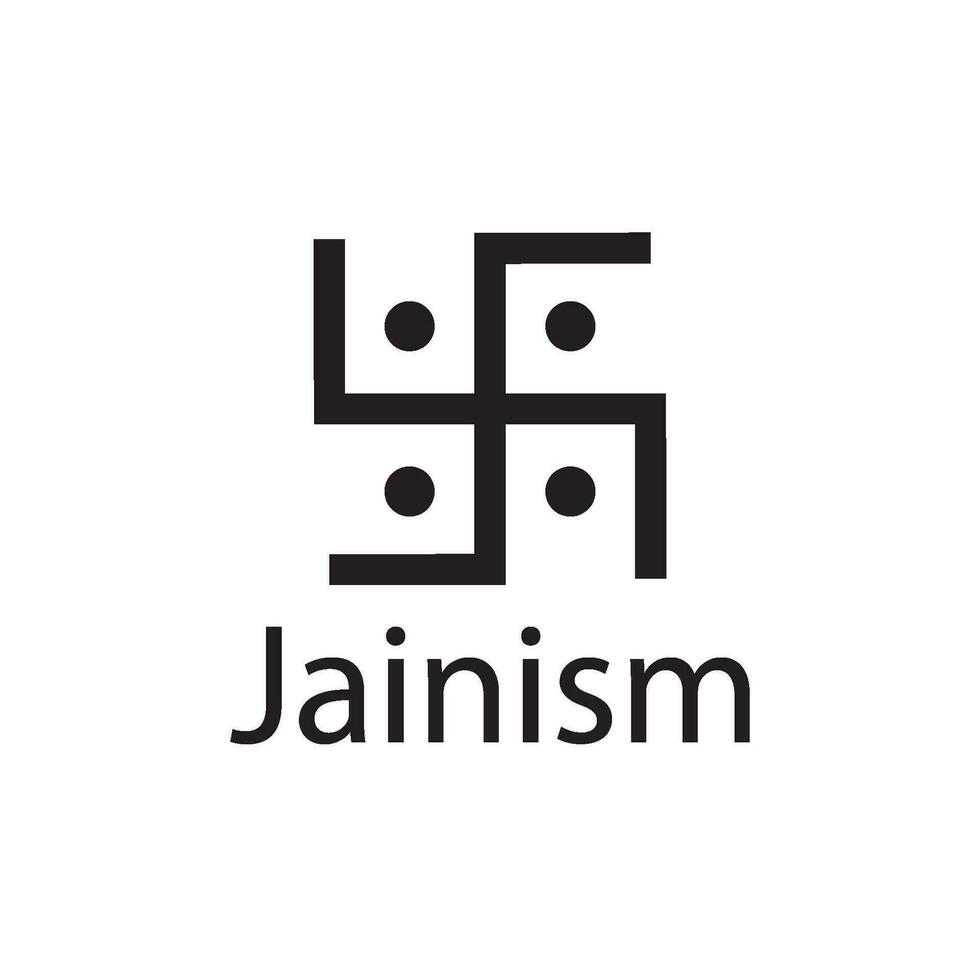 jainism symbol ikon vektor